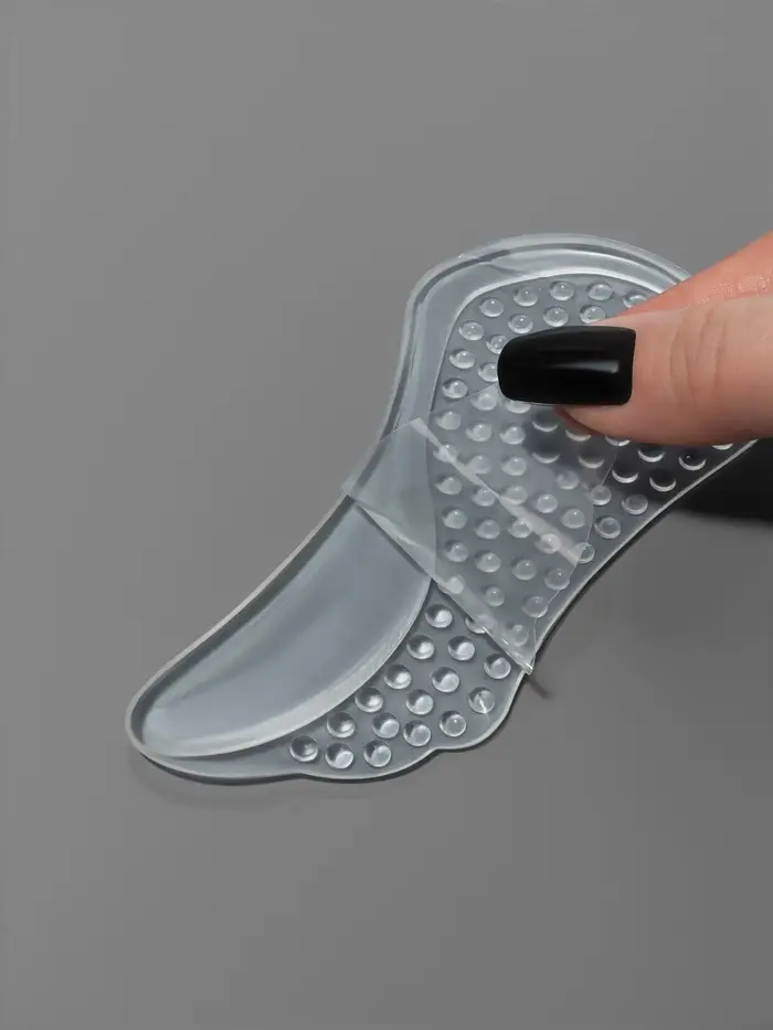 Полустельки для обуви, с супинатором, массажные, на клеевой основе, силиконовые, 12&times;6 см, пара, прозрачные