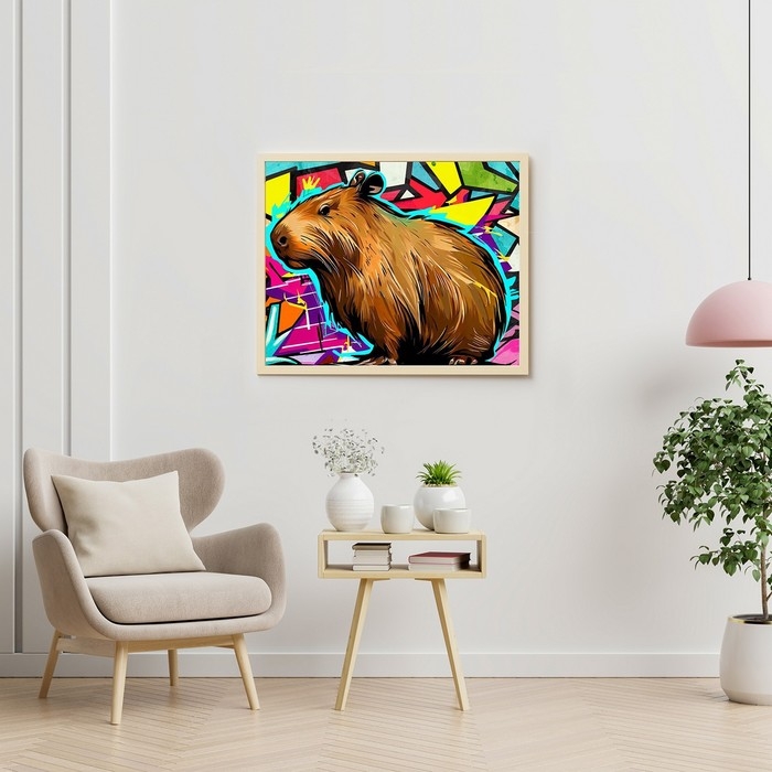 Картина по номерам «Капибара» «Арт» 22 цвета, 40 × 50 см Картина по номерам «Капибара» «Арт» 22 цвета, 40 × 50 см