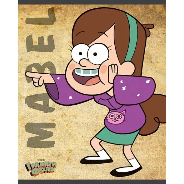 Тетрадь 24 листа в клетку "Гравити Фолз", обложка мелованный картон, блок 65г/м2, 5в МИКС