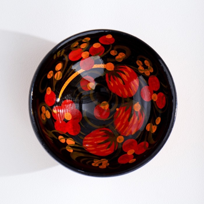 Солонка для каравая, 6,5×3 см, хохлома Солонка для каравая, 6,5×3 см, хохлома