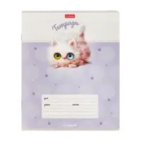 Тетрадь 12л кл "Кошарики", на скобе, обл мел карт, скругл углы Тетрадь 12л кл "Кошарики", на скобе, обл мел карт, скругл углы