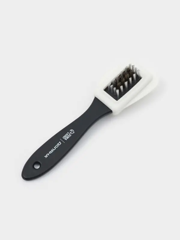 Щётка для обуви тройная: замша, нубук, велюр, 15&times;4 см, чёрная