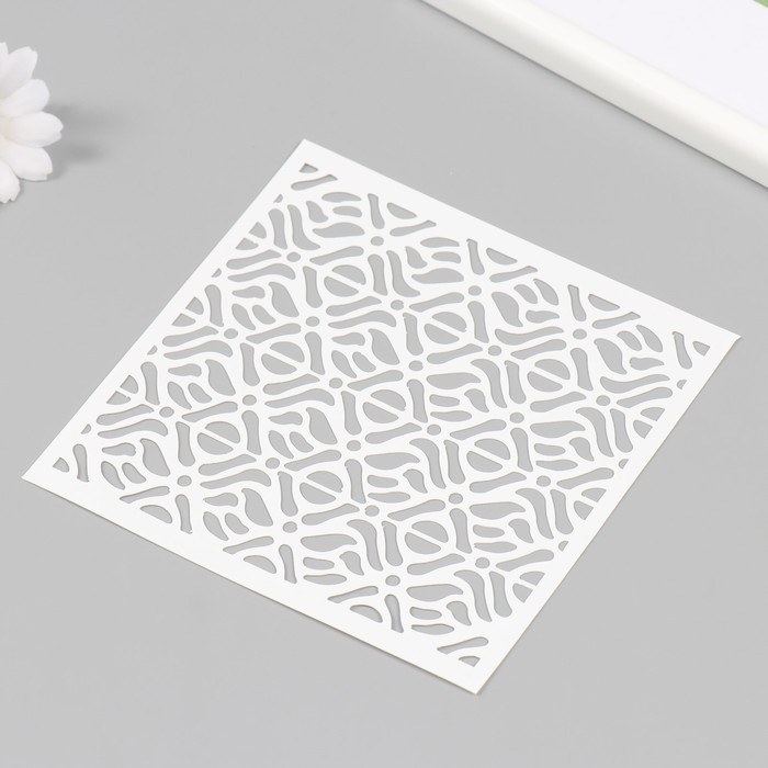 Пластиковый трафарет для творчества «Узор», шаблон, 15×15 см Пластиковый трафарет для творчества «Узор», шаблон, 15×15 см
