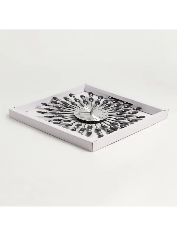 Часы настенные интерьерные &laquo;Павлин&raquo;, бесшумные, плавный ход, d=48 см, циферблат d=14 см, от батарейки 1&times;АА