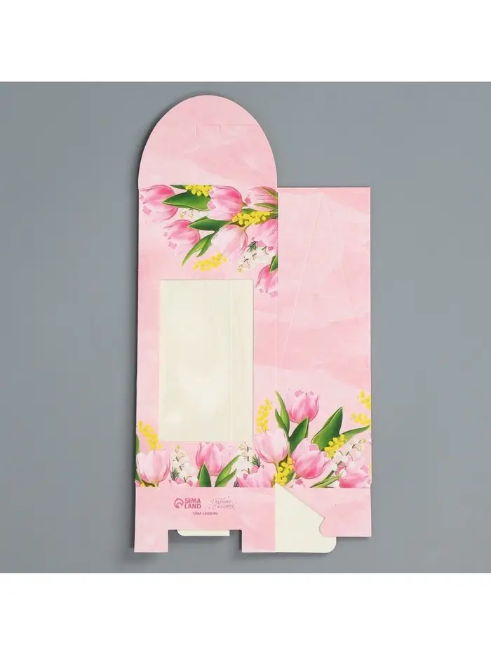 Коробка кондитерская, упаковка, &laquo;8 Марта&raquo;, 9 х 19 х 6 см