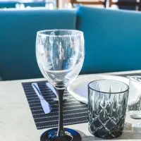 Бокалы для вина Luminarc Domino, 350 мл, размер одного бокала 7.5&times;20.5 см, набор 6 шт., стекло, прозрачные, чёрная ножка