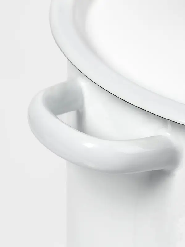 Мантоварка - позница, 12 л, 4 вставки, эмалированная, цилиндрическая, белая, рисунок МИКС