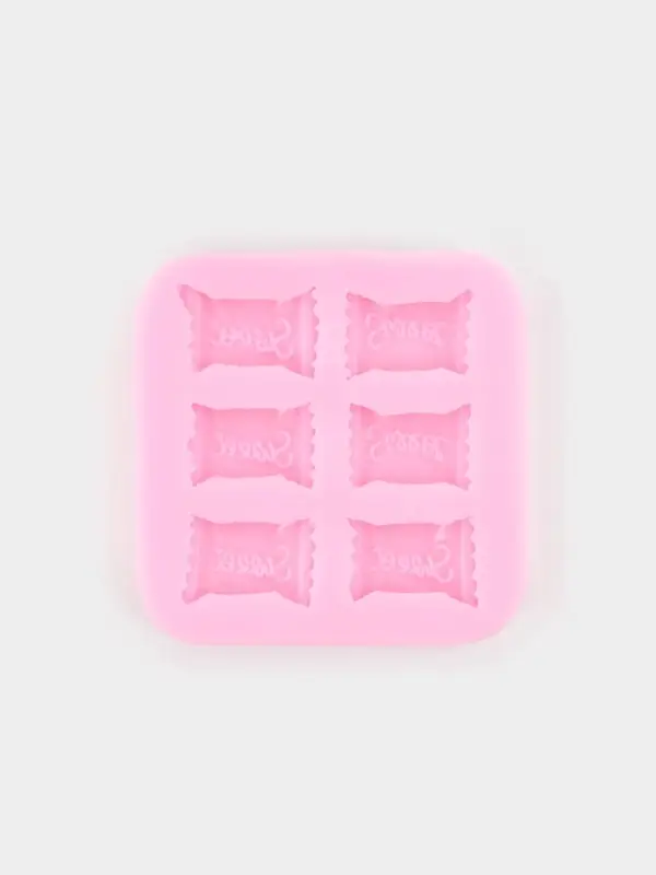 Молд для заливки Sweet, силикон, 6 ячеек, 6&times;1 см, розовый