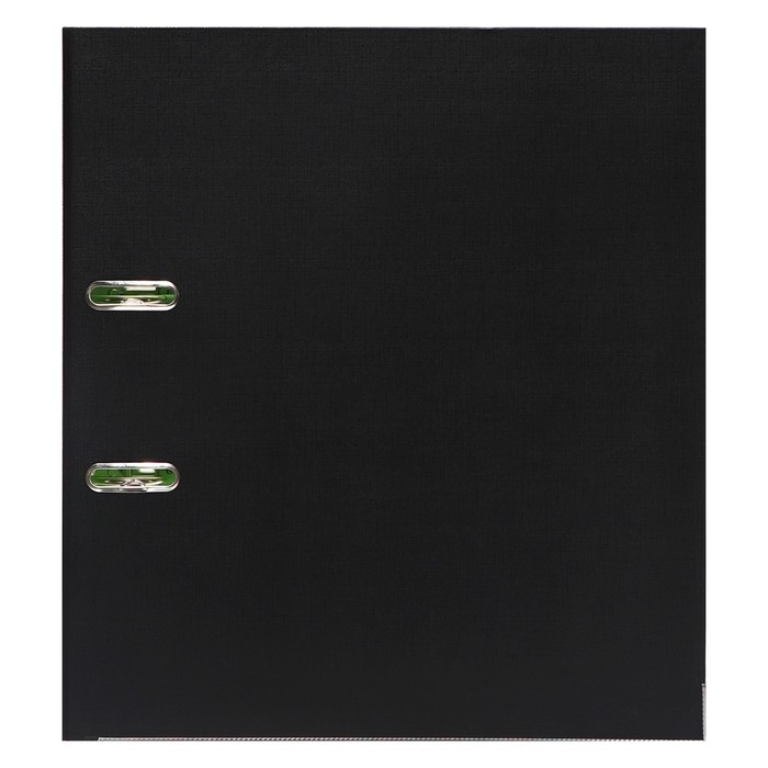 Папка-регистратор А4, 75 мм, Lamark, ПВХ, двухстороннее покрытие, металлическая окантовка, карман на корешок, собранная, черный/зелёный Папка-регистратор А4, 75 мм, Lamark, ПВХ, двухстороннее покрытие, металлическая окантовка, карман на корешок, собранная, черный/зелёный