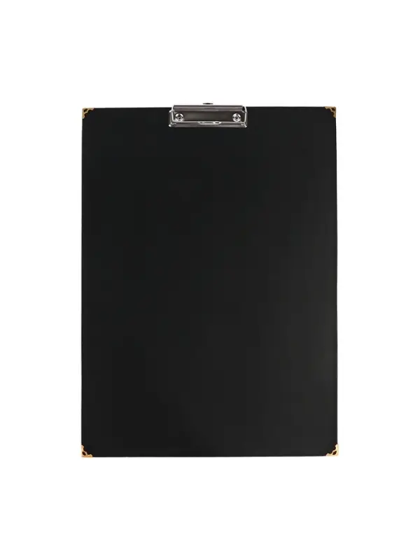 Планшет с зажимом А3, 420&times;320 мм, покрыт высококачественным бумвинилом, с металлическими уголками, чёрный (клипборд)