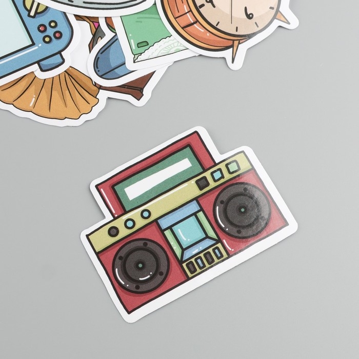 Наклейки пластик Наклейки пластик "Изобретения" набор 60 шт 10х12 см