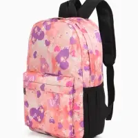 Рюкзак школьный на молнии, с карманами, с рисунком, размер 30&times;13&times;42 см, розовый
