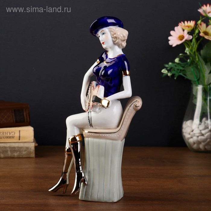 Сувенир керамика "Кантри-певица играет на гитаре" 24х11х9,5 см
