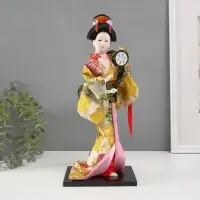 Кукла коллекционная "Гейша в шелковом кимоно с барабаном" 22,5 см Кукла коллекционная "Гейша в шелковом кимоно с барабаном" 22,5 см