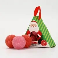 Бомбочки для ванны «Санта», набор 3 шт х 40 г, пряный глинтвейн, URAL LAB