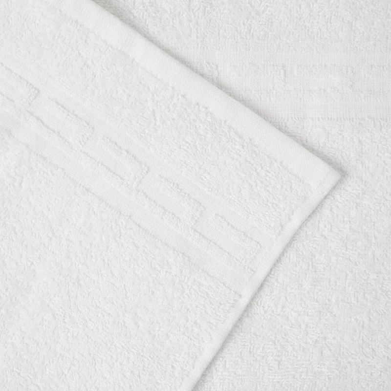 Набор полотенец махровых Luscan/бордюр 380г/м2, 30х30 белый, 10 шт/уп