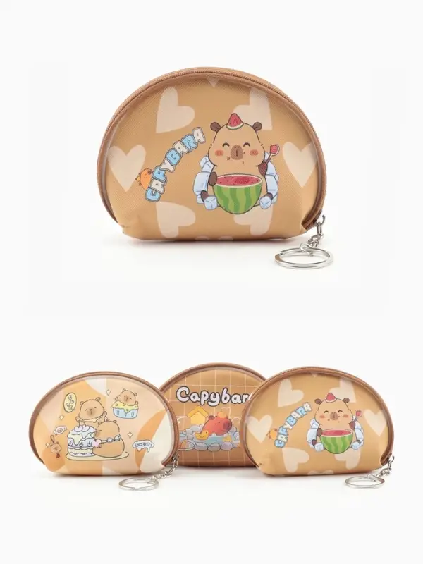 Кошелёк детский &laquo;Капибара&raquo;, монетница, на молнии 10.5&times;2.5&times;8 см, с принтом, МИКС