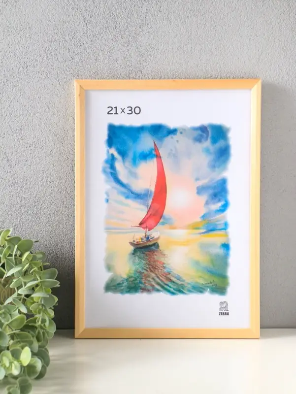 Фоторамка для фото 21&times;30 см, BONO, дерево, (пластиковый экран), натуральный