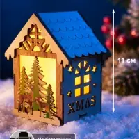 Ёлочная игрушка &laquo;Олени&raquo; 11&times;8 см, подвеска, от батареек AG10&times;3, свечение тёплое белое