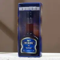 Подарочный набор косметики «Мужик», гель для душа во флаконе коньяка 250 мл и мыло для рук, HARD LINE