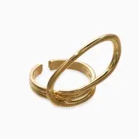 Кольцо металл "Спираль", цвет золото, безразмерное