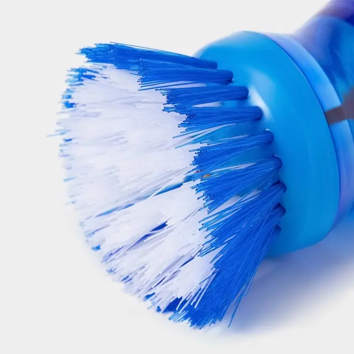 Щётка с дозатором для моющего средства Доляна, синяя