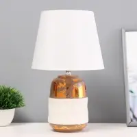 Лампа настольная RISALUX &laquo;Ганна&raquo;, Е14, 40 Вт, бежево-медная, 20&times;20&times;33 см