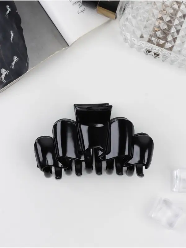 Крабик для волос «Чёрный», пирамида, 8 см, чёрный Крабик для волос «Чёрный», пирамида, 8 см, чёрный