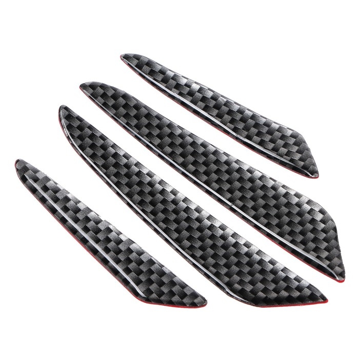 Накладка на дверь TORSO, противоударная, черный карбон, набор 4 шт Накладка на дверь TORSO, противоударная, черный карбон, набор 4 шт