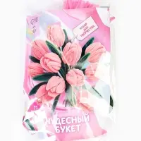 Набор для творчества цветы из пушистой проволоки букет, тюльпаны