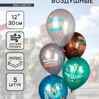 Воздушные шары латексные 12" &laquo;Дембель&raquo;, 5 шт., МИКС