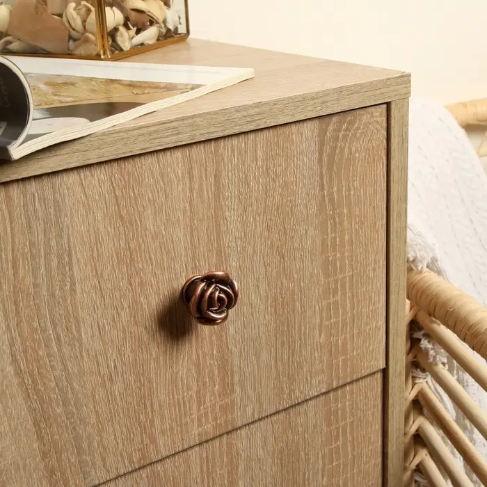 Ручка-кнопка CAPPIO Rose 01, цвет медь