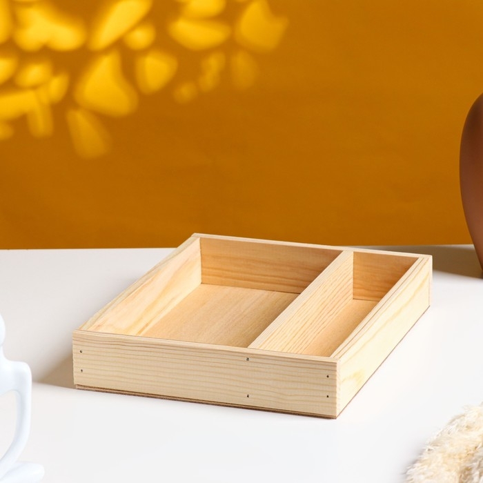 Кашпо деревянное 25.5×20×4.5 см  Кашпо деревянное 25.5×20×4.5 см "Макарунас", натуральный Дарим Красиво