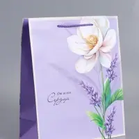 Пакет подарочный ламинированный "От всего сердца" 26 х 12 х 32 см