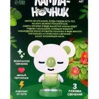Лампа - ночник ZABIAKA &laquo;Коала&raquo;, световые эффекты, работает от сети, МИКС