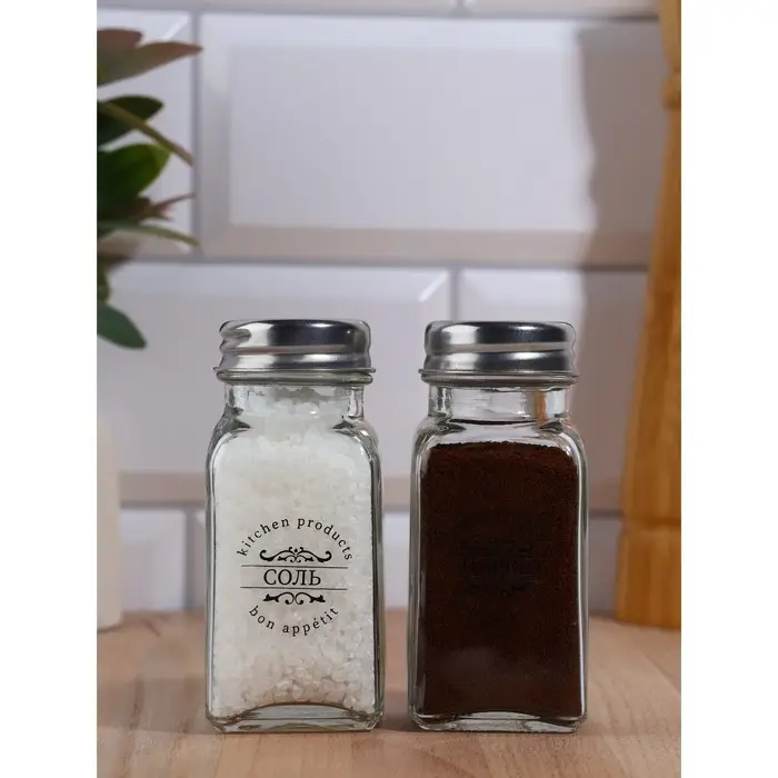 Набор для специй "Соль, перец", 2 шт