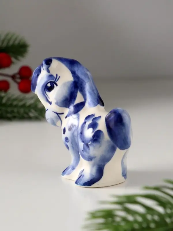 Сувенир Пони, 8х8 см, гжель Сувенир Пони, 8х8 см, гжель