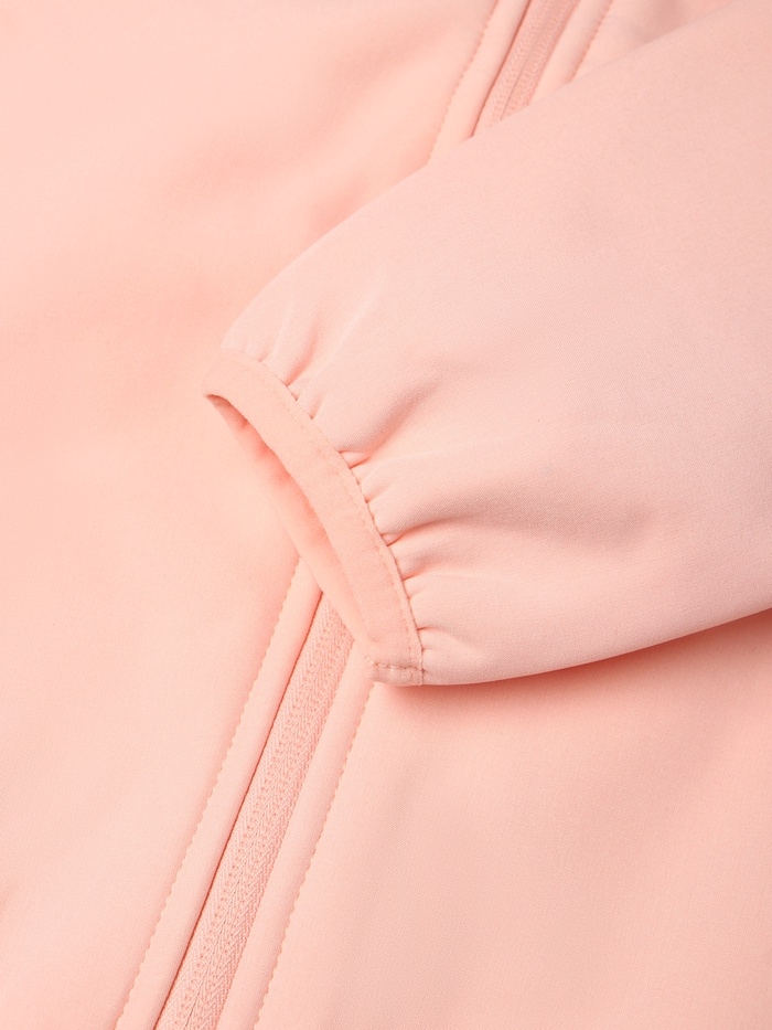 Ветровка демисезонная для девочек MINAKU из Softshell на флисе, непромокаемая, персиковый, рост 116 см
