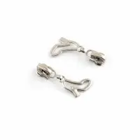 Бегунок для металлической молнии, №3, &laquo;Туфелька&raquo;, 10 шт., цвет никель