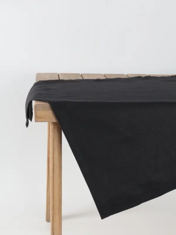 Простыня для бани Этель Linen, цв. чёрный, 140х100 см, 100% лён, 210 г/м2 Простыня для бани Этель Linen, цв. чёрный, 140х100 см, 100% лён, 210 г/м2