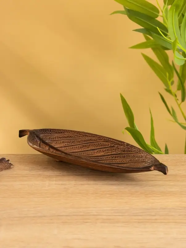 Подставка под благовония  Подставка под благовония "Лист" алюминий 23х8х2 см, оранжевый