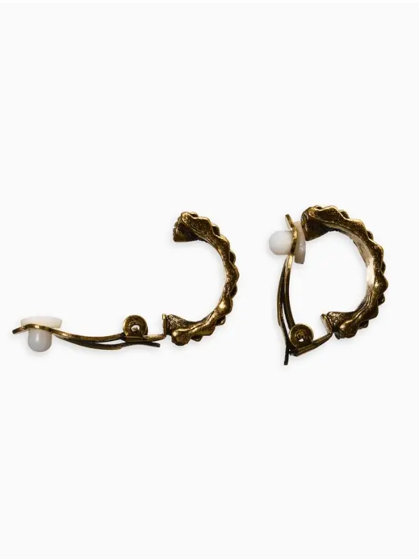 Клипсы Клипсы "Винтаж" плетение, цвет чернёное золото