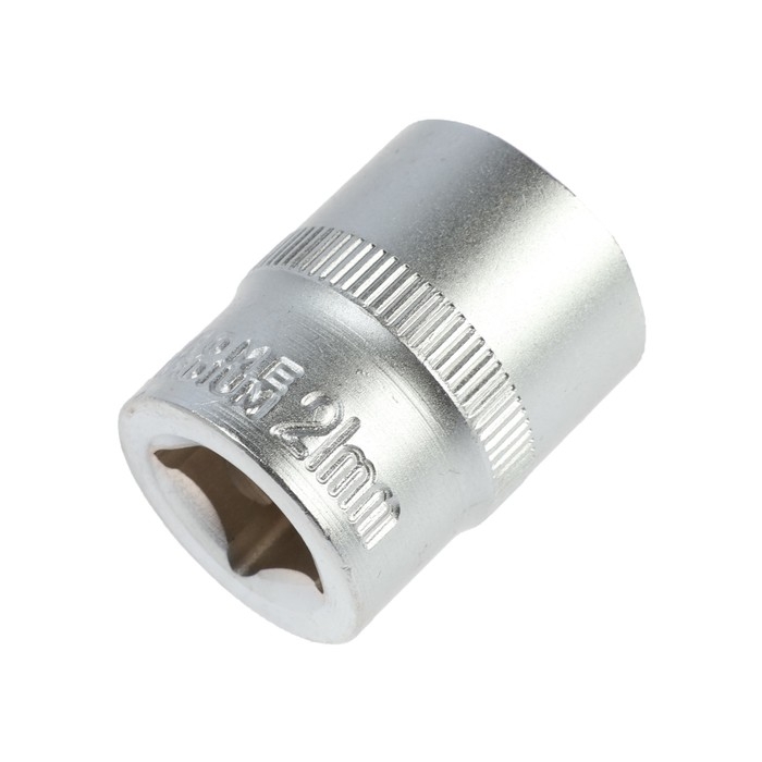 Головка торцевая шестигранная ТУНДРА, под квадрат 1/2 Головка торцевая шестигранная ТУНДРА, под квадрат 1/2", 21 мм, CrV