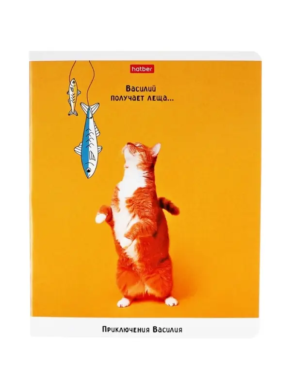 Тетрадь 48 листов в клетку на скобе &laquo;Приключения Василия&raquo;, МИКС