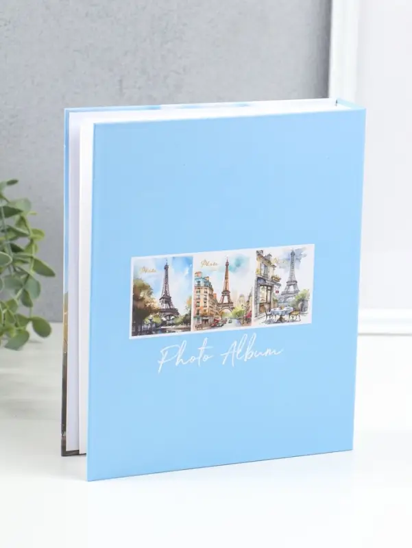 Фотоальбом на 80 фото 10х15 см "Парк у Эйфелевой башни" в коробке 5х19х22,8 см