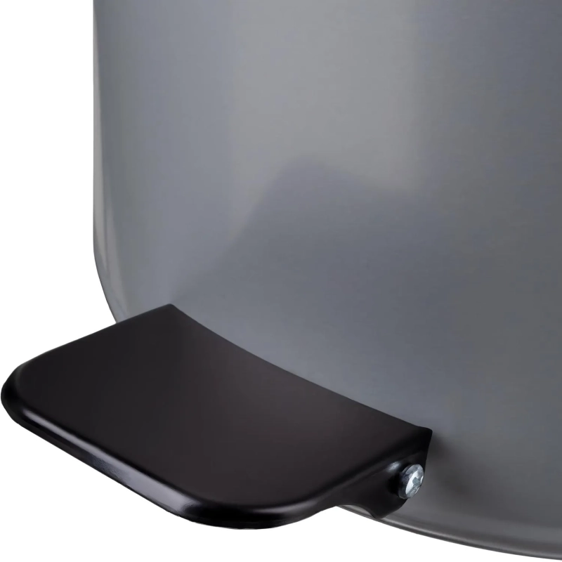 Ведро мусорное стальное 50л круглое сер с педалью и крышкой 300х710мм ТИТАН