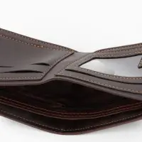 Портмоне мужское &laquo;Орёл&raquo;, на кнопке, два отделения, коричневое