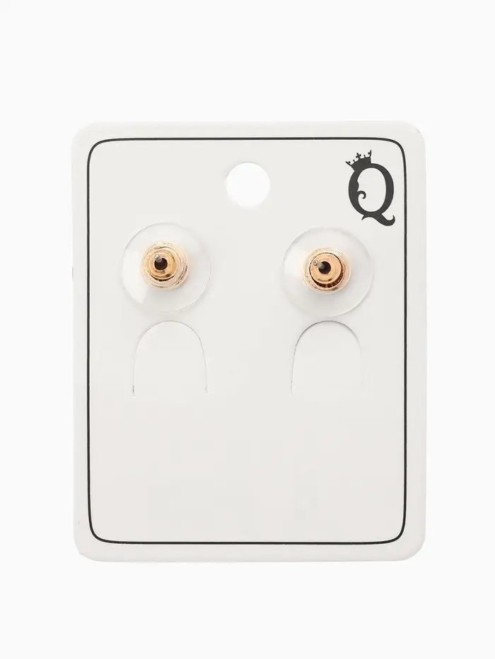 Серьги эмаль "Сердечки" вытянутые, цвет красный в золоте