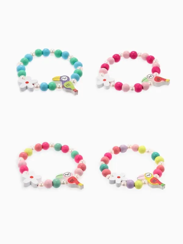 Браслет детский &laquo;Выбражулька. Тукан с цветочком&raquo;, d=5 см, МИКС