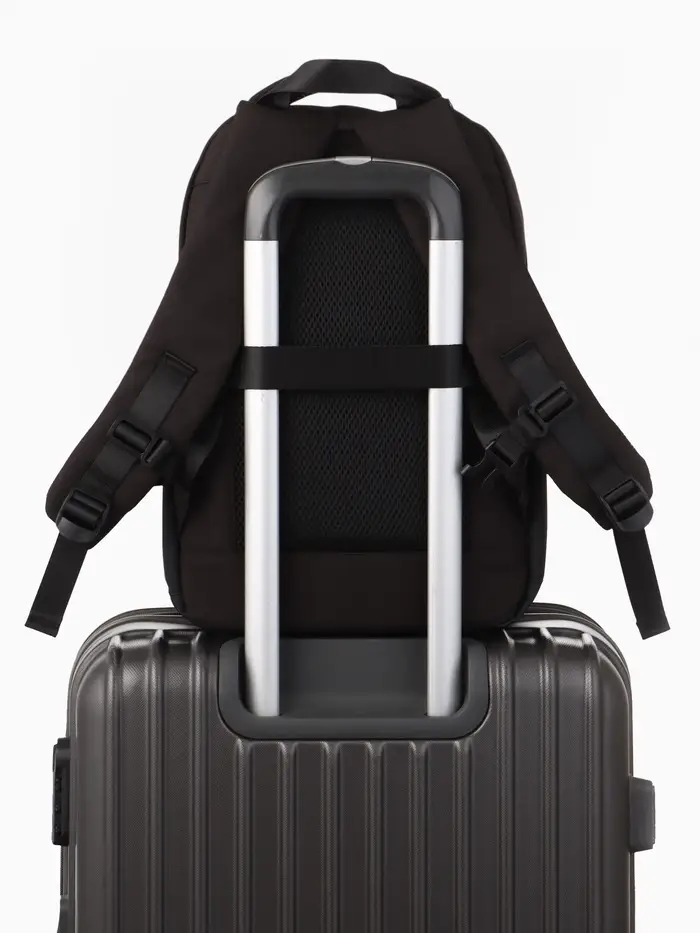 Рюкзак, 27*14*38,5 см, 2 отд 3н/карм, Комби, Водонепрон. дно, черный